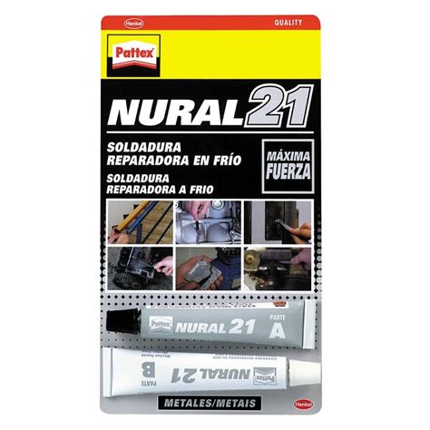 nural soldadura en frio para metales|Soldadura metálica en frío PATTEX NURAL21 2x11ML.